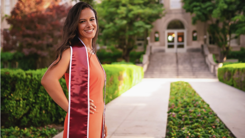 female graduating